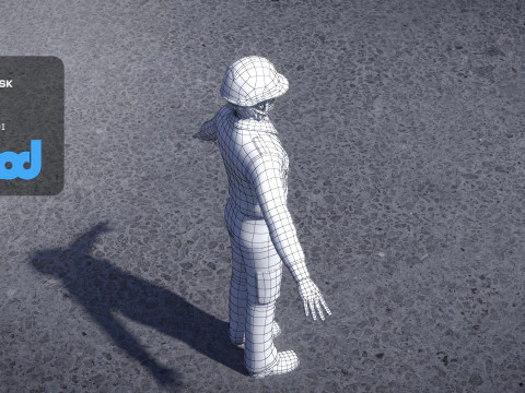 Airport Ground Staff 3D Model