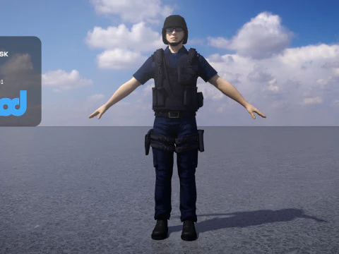 Полицейский 0083 3D Модель