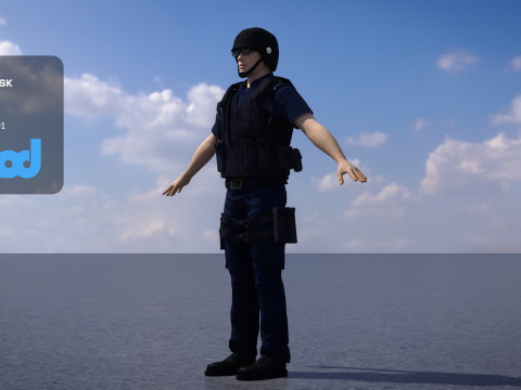 Police Officer 0083 3D मॉडल