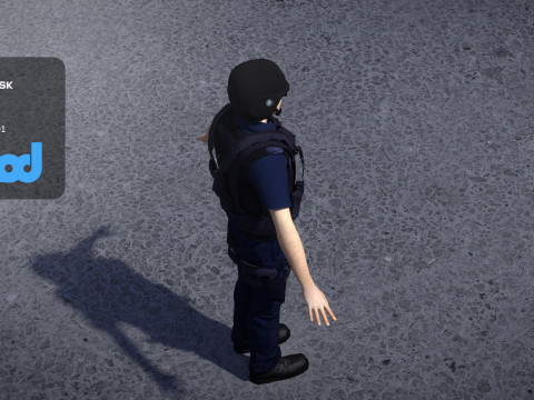Police Officer 0083 3D मॉडल