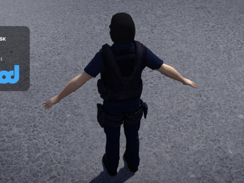 Police Officer 0083 3D मॉडल