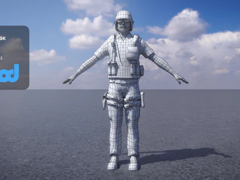 Police Officer 0083 3D Model