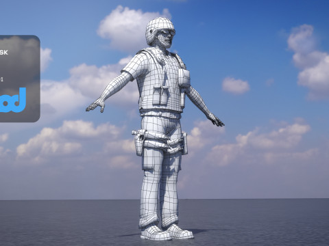 Police Officer 0083 3D मॉडल