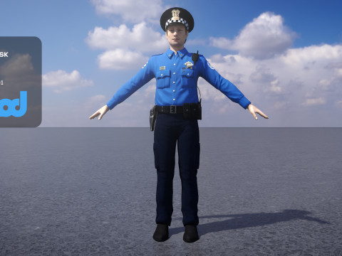Police Officer 0073 3D Модель