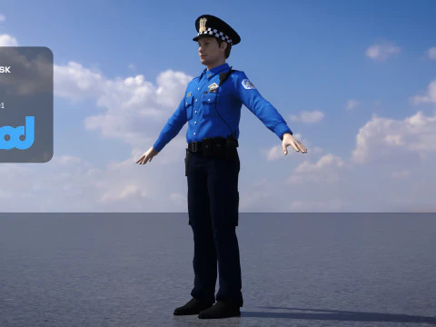 Police Officer 0073 3D Model