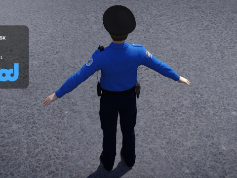 Police Officer 0073 3D Model