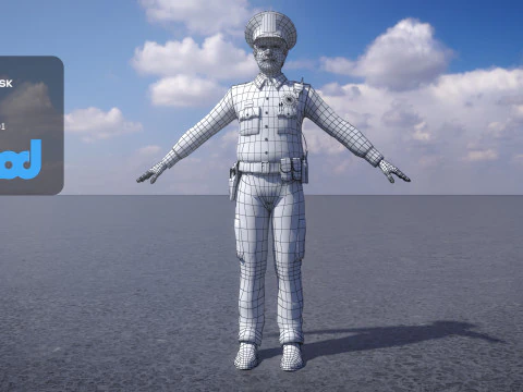 Police Officer 0073 3D Model