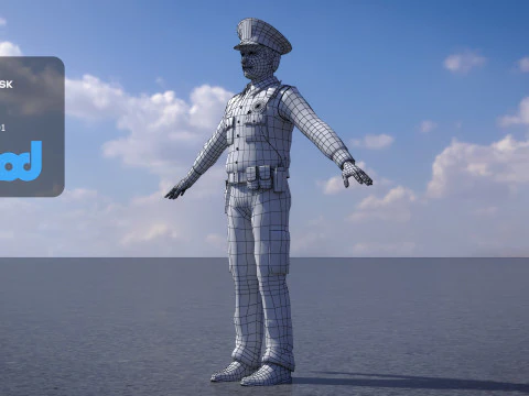 Police Officer 0073 3D Model