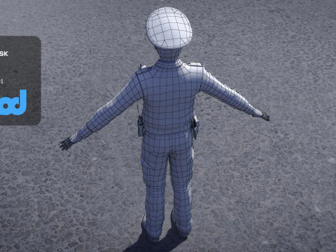 Police Officer 0073 3D Model
