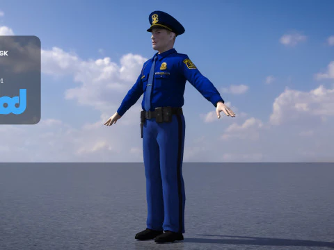 Police Officer 0001 3D Model