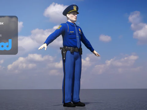 Police Officer 0001 3D Model