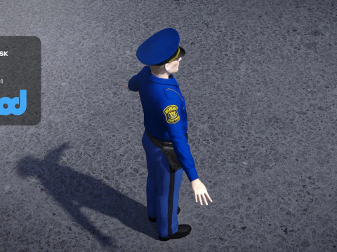 Police Officer 0001 3D Model