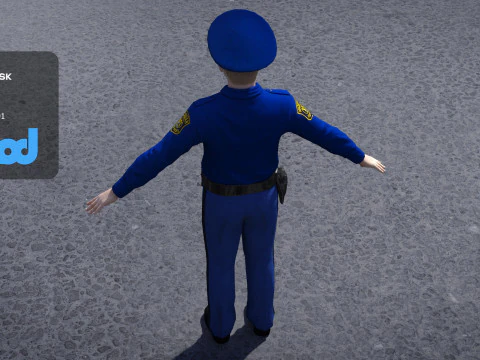 Police Officer 0001 3D Model