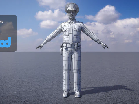 Police Officer 0001 3D Model