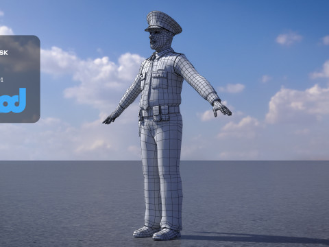 Police Officer 0001 Model 3D