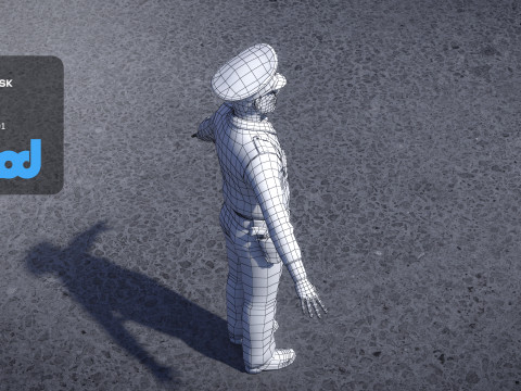 Police Officer 0001 Model 3D