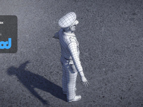 Police Officer 0001 3D Model