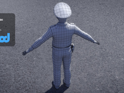 Police Officer 0001 Model 3D