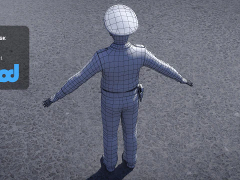 Police Officer 0001 3D Model