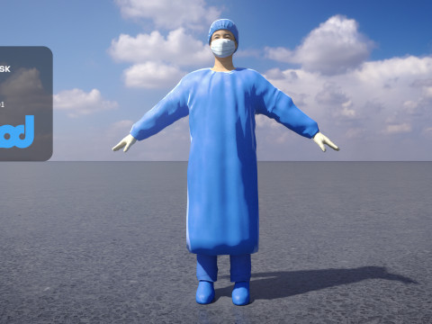 Surgery Doctor 0001 3Dモデル