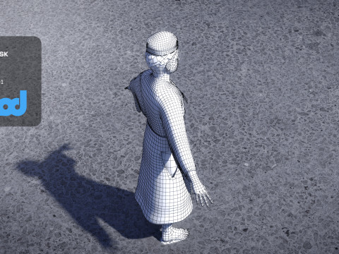 Ancient Japanese Civilian Man 3Dモデル