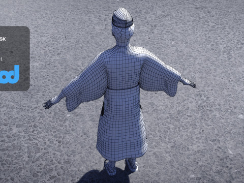 Ancient Japanese Civilian Man 3Dモデル