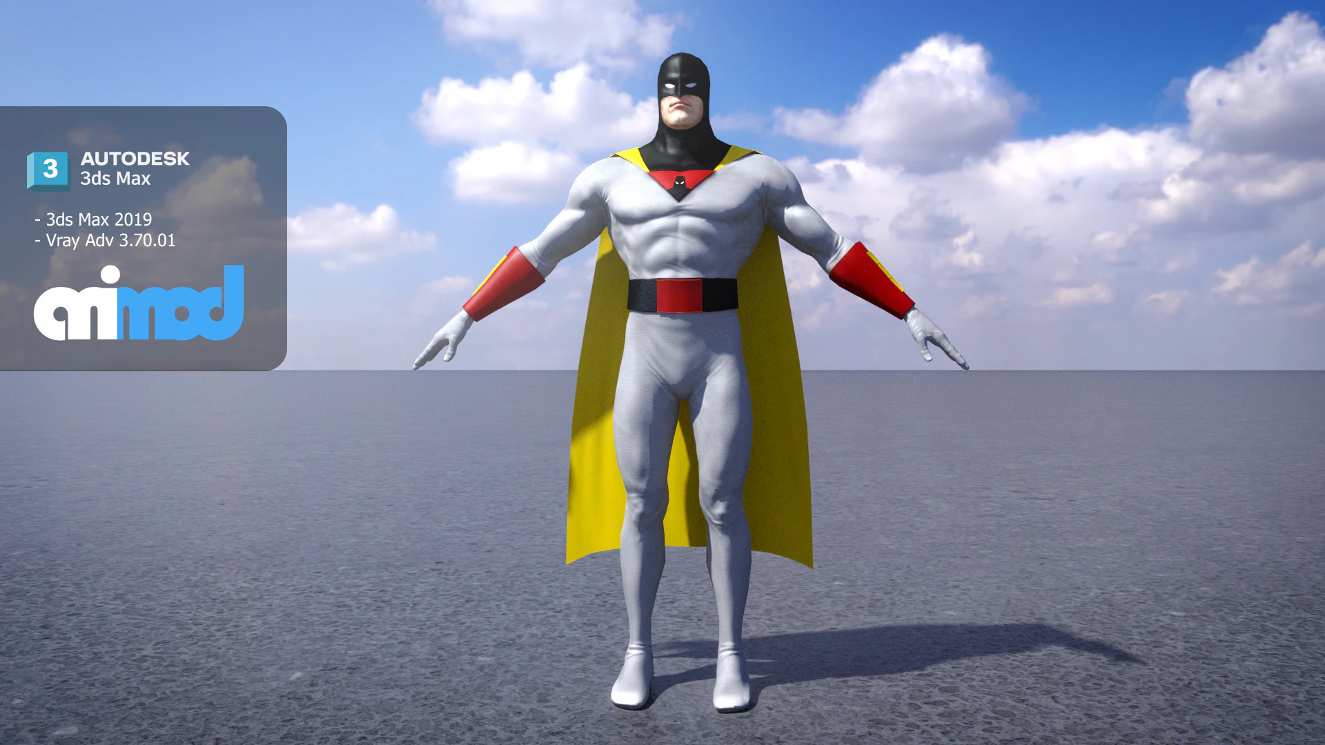 スペースゴースト 3Dモデル .c4d .max .obj .3ds .fbx .stl .blend 