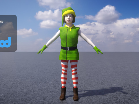 Christmas Elf 0009 3Dモデル