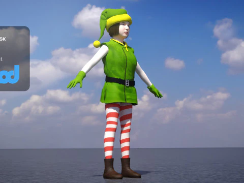 Christmas Elf 0009 3D Model
