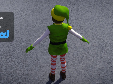 Christmas Elf 0009 3D Model