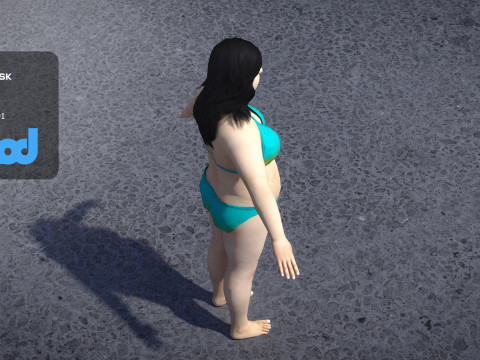Bikini Fat Woman 0018 3D 모델