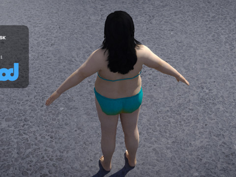 Bikini Fat Woman 0018 3D 모델
