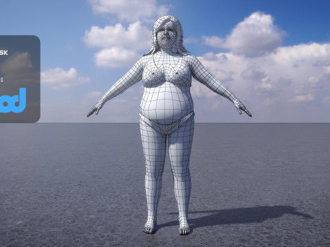 Bikini Fat Woman 0018 3D 모델