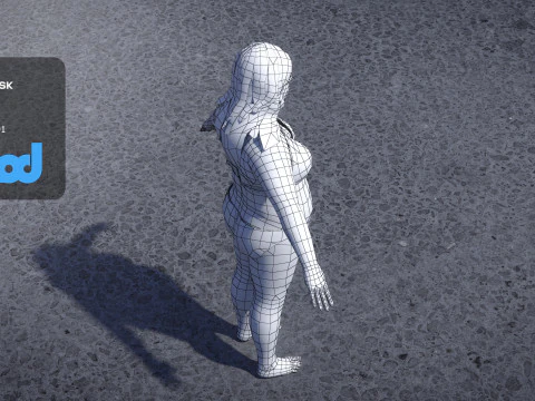 Bikini Fat Woman 0018 3D Model
