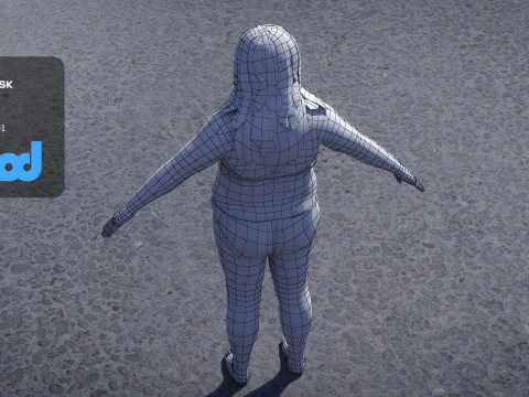 Bikini Fat Woman 0018 3D Model