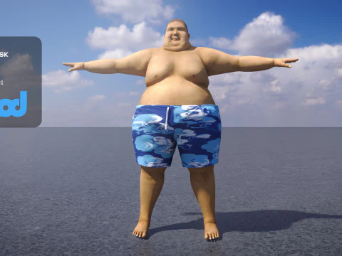 Dicker Mann 0012 3D Modell