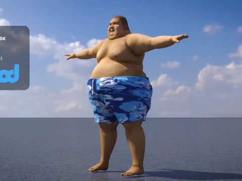 Fat Man 0012 3D Model