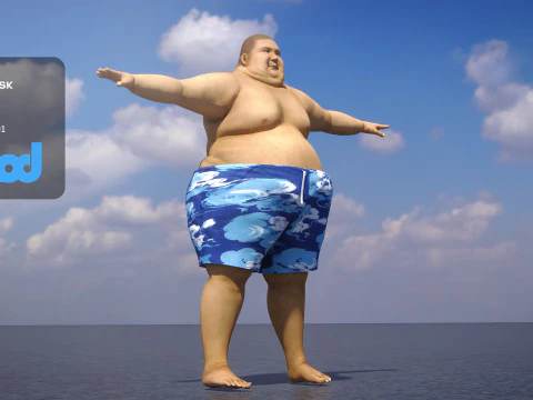 Fat Man 0012 3D Model