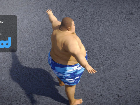 Fat Man 0012 3D Model