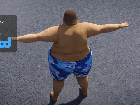 Fat Man 0012 3D Model