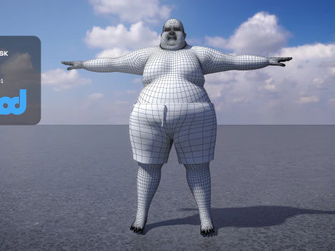 Fat Man 0012 3D Model