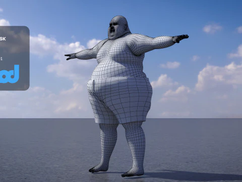 Fat Man 0012 3D Model