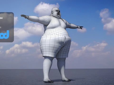 Fat Man 0012 3D Model