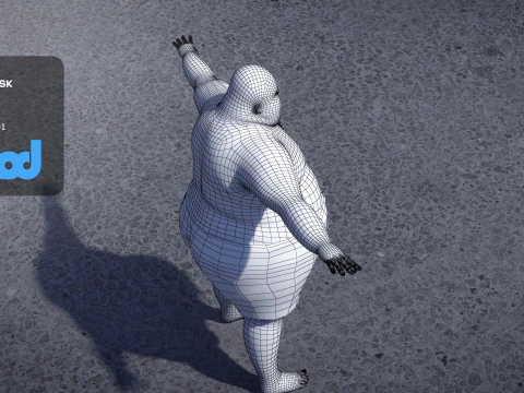 Fat Man 0012 3D Model