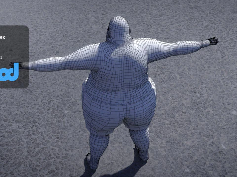 Fat Man 0012 3D Model