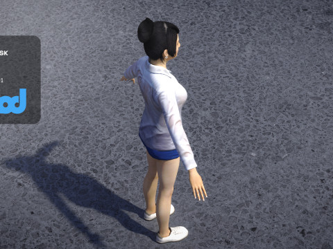 Wet Clothing Women 3D Model