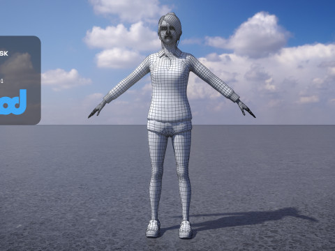 Wet Clothing Women 3D Model