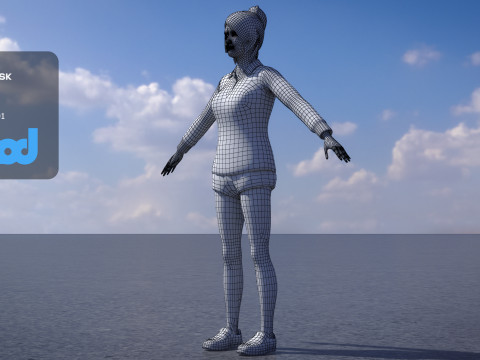 Wet Clothing Women 3D Model