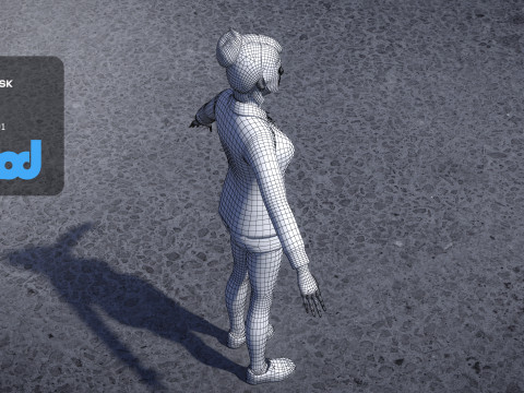 Wet Clothing Women 3D Model