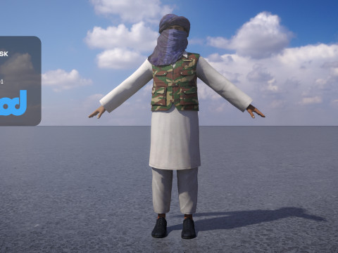 Taliban Terrorist 3D Model